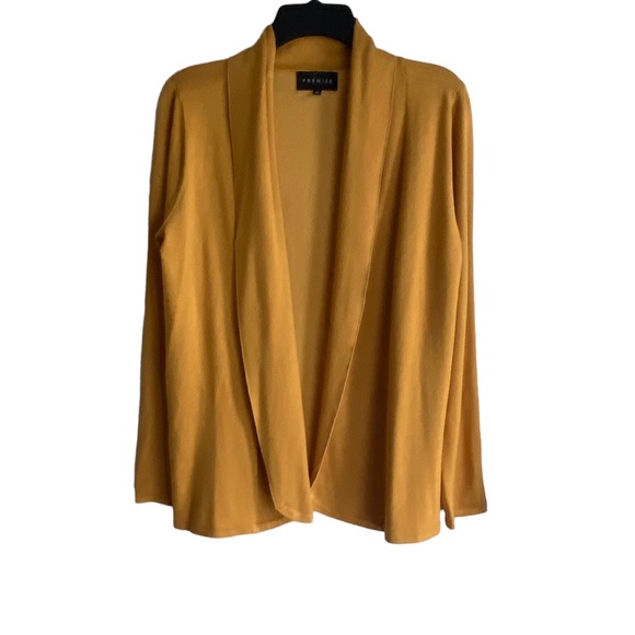 Premise Long Sleeve Golden Yellow Cardigan - Picture 1 of 7